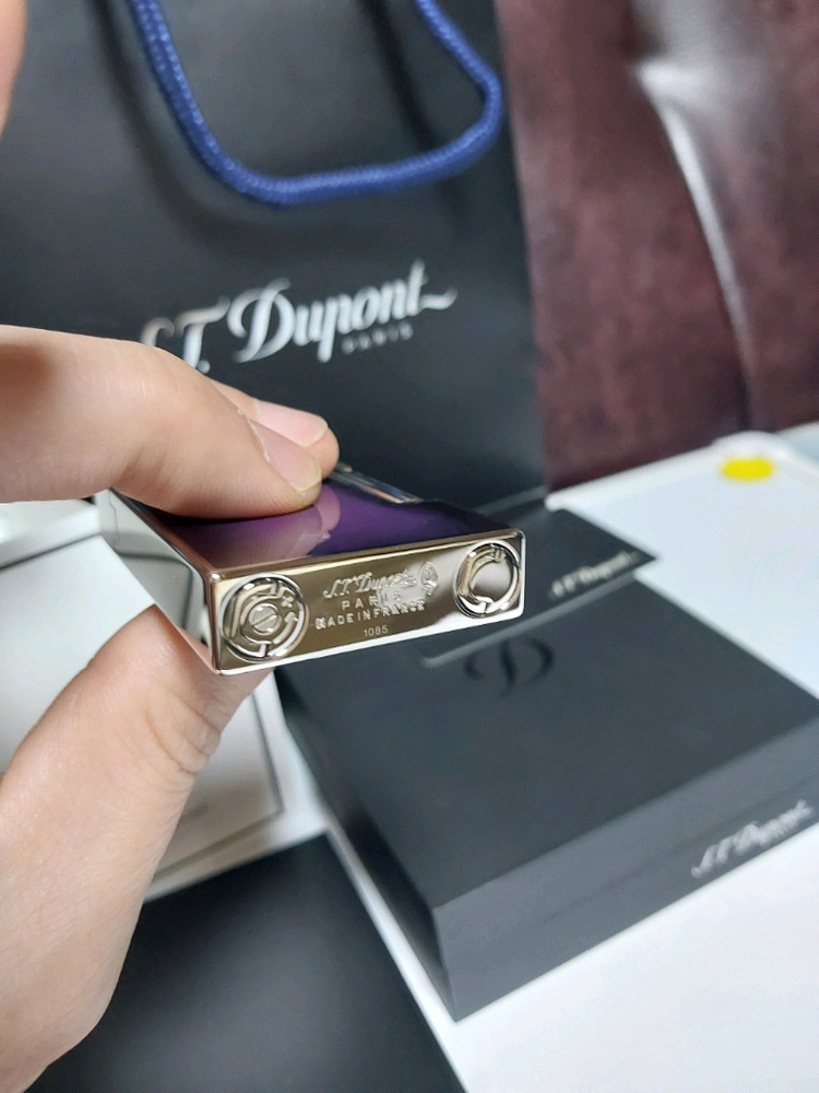 [새상품,한정판] 듀퐁라이터 라인2 신형 ca16260 아뜰리에 퍼플 쌍불 듀퐁 라이타--6