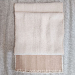 고비 캐시미어 100 양면 머플러(크림&베이지)