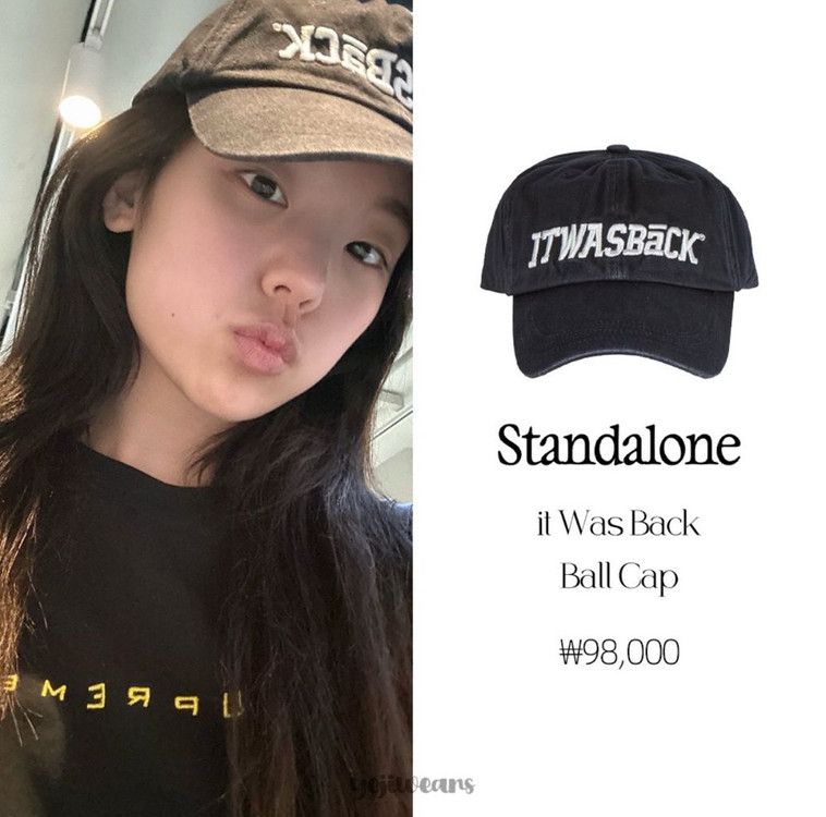 STANDALONE 스탠드얼론 나일론 볼캡 블랙 송혜교 모자--7