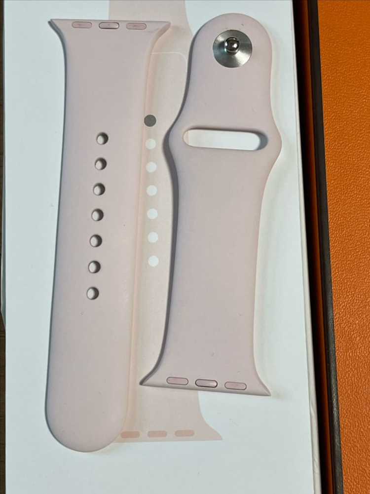 애플워치9 GPS 41mm 알루미늄 핑크 에르메스스트랩 이미지