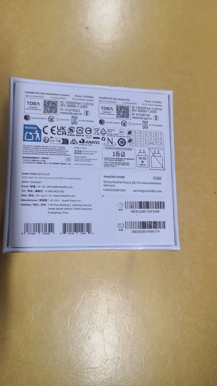 (미개봉)인스타 360 Go Ultra 기본 번들 판매합니다 이미지