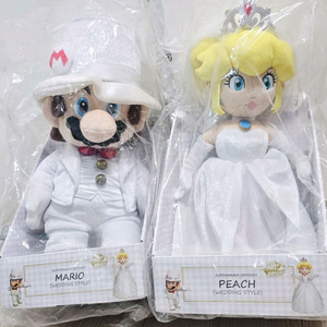 슈퍼마리오 오디세이 웨딩스타일 마리오+피치 인형 세트판매 합니다