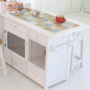 아일랜드식탁(타일상판, 원목식탁), 최종가격!! 3/17까지만판매!!