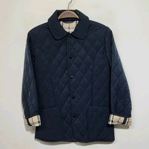 (S) 버버리 퀼팅자켓 네이비 누빔점퍼 안감 노바체크