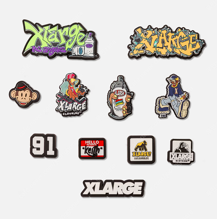 290 새제품) 크록스 x 엑스라지 클로그 카모 국방 베이프st 패턴 이미지