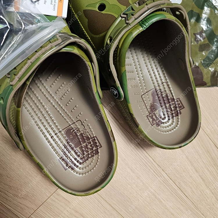 290 새제품) 크록스 x 엑스라지 클로그 카모 국방 베이프st 패턴 이미지