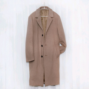 컨셉원 울캐시미어 허니 브라운 클래식 싱글 롱코트 (M / 95-100)