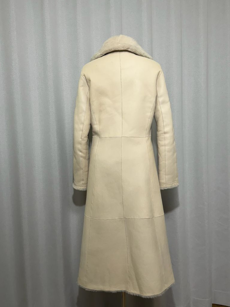 로보 (ROBO) 싱글버튼 리버시블 롱 무스탕 코트 - 새상품 이미지