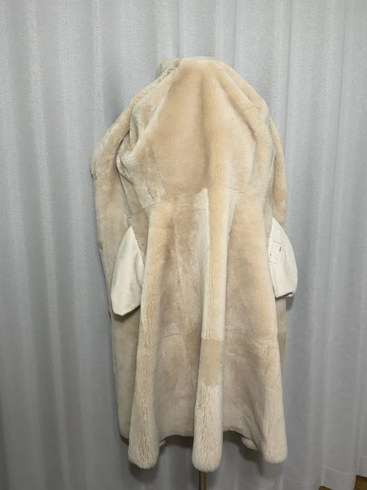 로보 (ROBO) 싱글버튼 리버시블 롱 무스탕 코트 - 새상품 이미지