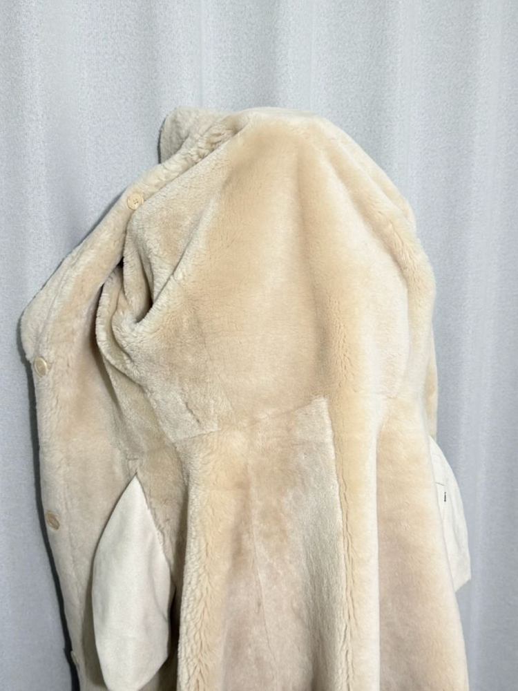 로보 (ROBO) 싱글버튼 리버시블 롱 무스탕 코트 - 새상품 이미지