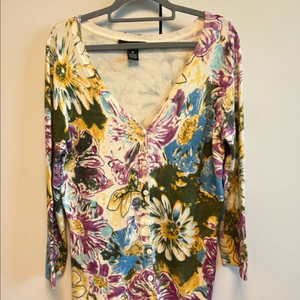 미국에서 구매한 꽃무늬 가디건