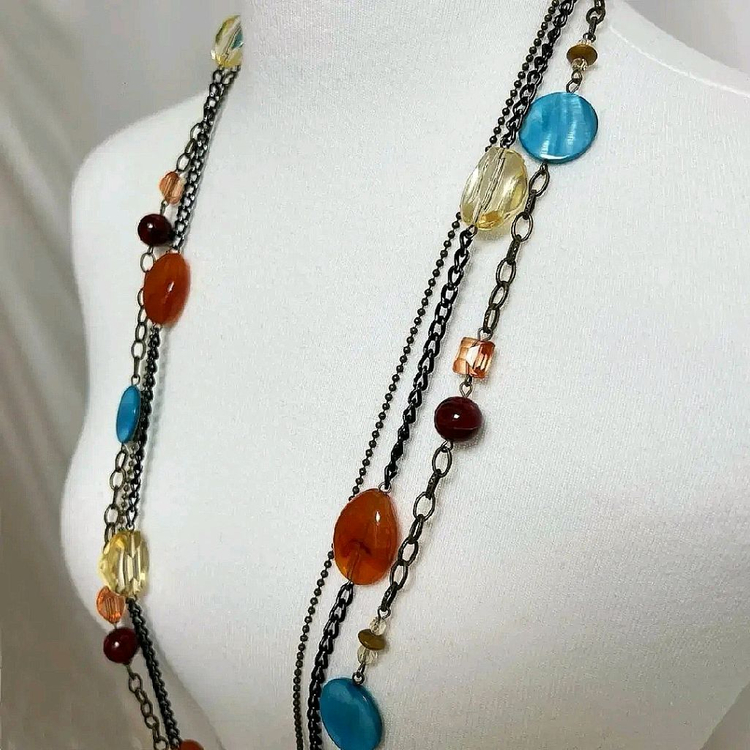 새상품]디테일 세밀한 엔틱 체인 빈티지 롱 목걸이/귀걸이 반지 팔찌 진주 샤넬 14k 18k 스와로브스키 구찌--2