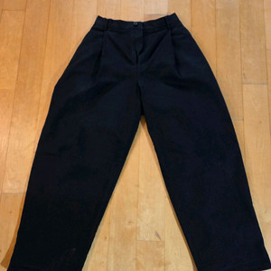 와이드 원턱 면바지 (블랙)