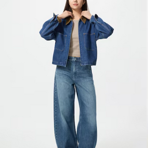 [구해요/30사이즈] 유니클로 배기커브진(다리길이80cm·긴기장) 다크그레이, 중청, 화이트