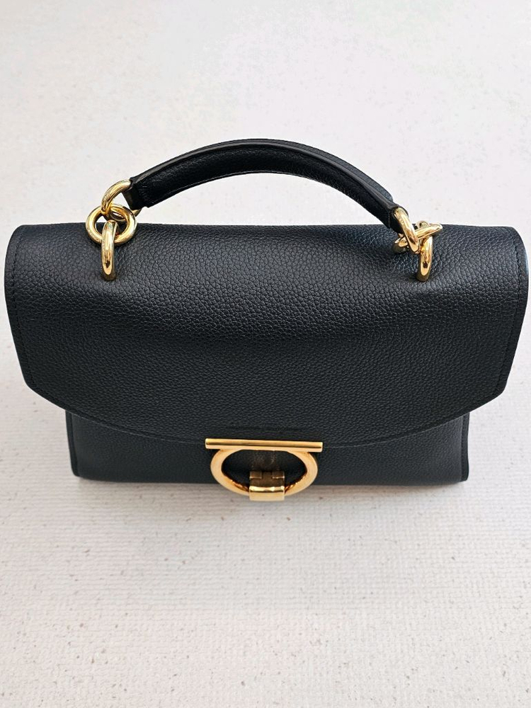 [새상품/정품]페라가모 간치니 마고 레더 토트 숄더백(블랙)--2