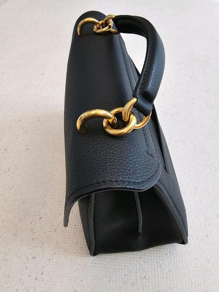 [새상품/정품]페라가모 간치니 마고 레더 토트 숄더백(블랙)--4