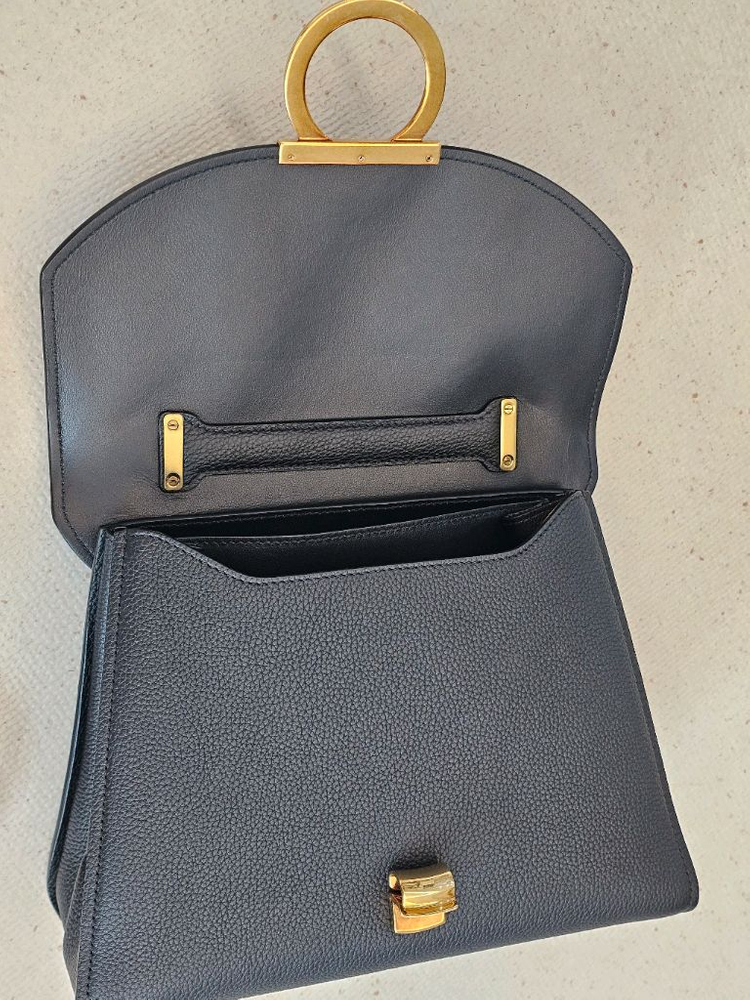 [새상품/정품]페라가모 간치니 마고 레더 토트 숄더백(블랙)--8