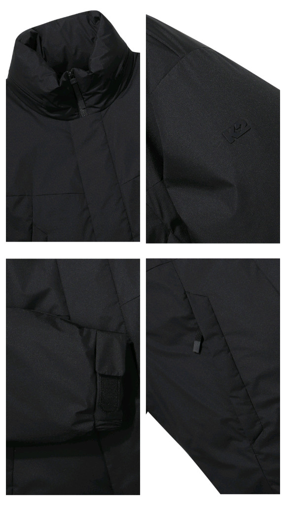 (새제품)K2 씬에어 롱패딩 구스다운 남성 블랙110 이미지