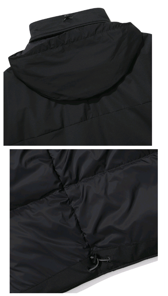 (새제품)K2 씬에어 롱패딩 구스다운 남성 블랙110 이미지