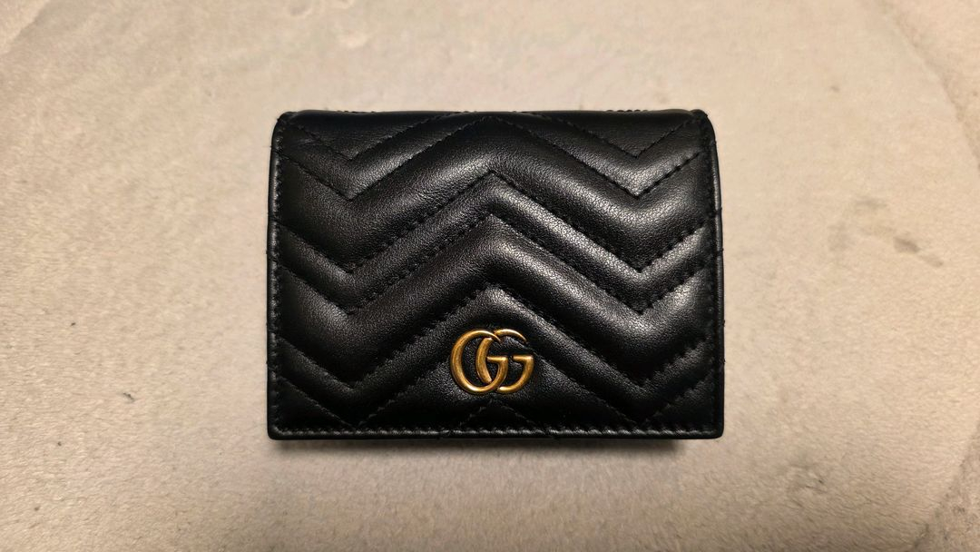 구찌 마몽 마틀라세 카드 케이스 반지갑 초민트급--1