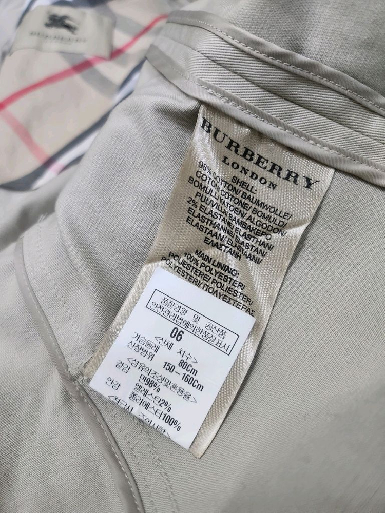 버버리트렌치코트55~날씬66(반가슴47)상태양호--6