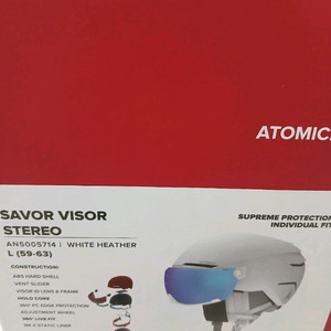 아토믹 바이저 스키헬멧 화이트색상 L(59-63)사이즈