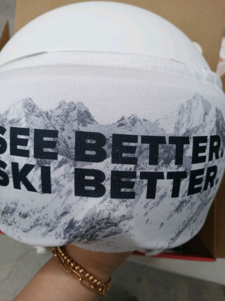 아토믹 바이저 스키헬멧 화이트색상 L(59-63)사이즈--2