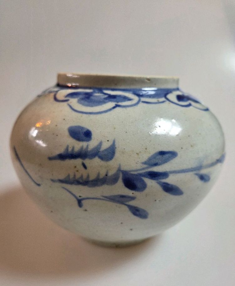 골동품 조선시대 후기 청화백자 방산가마호 이미지