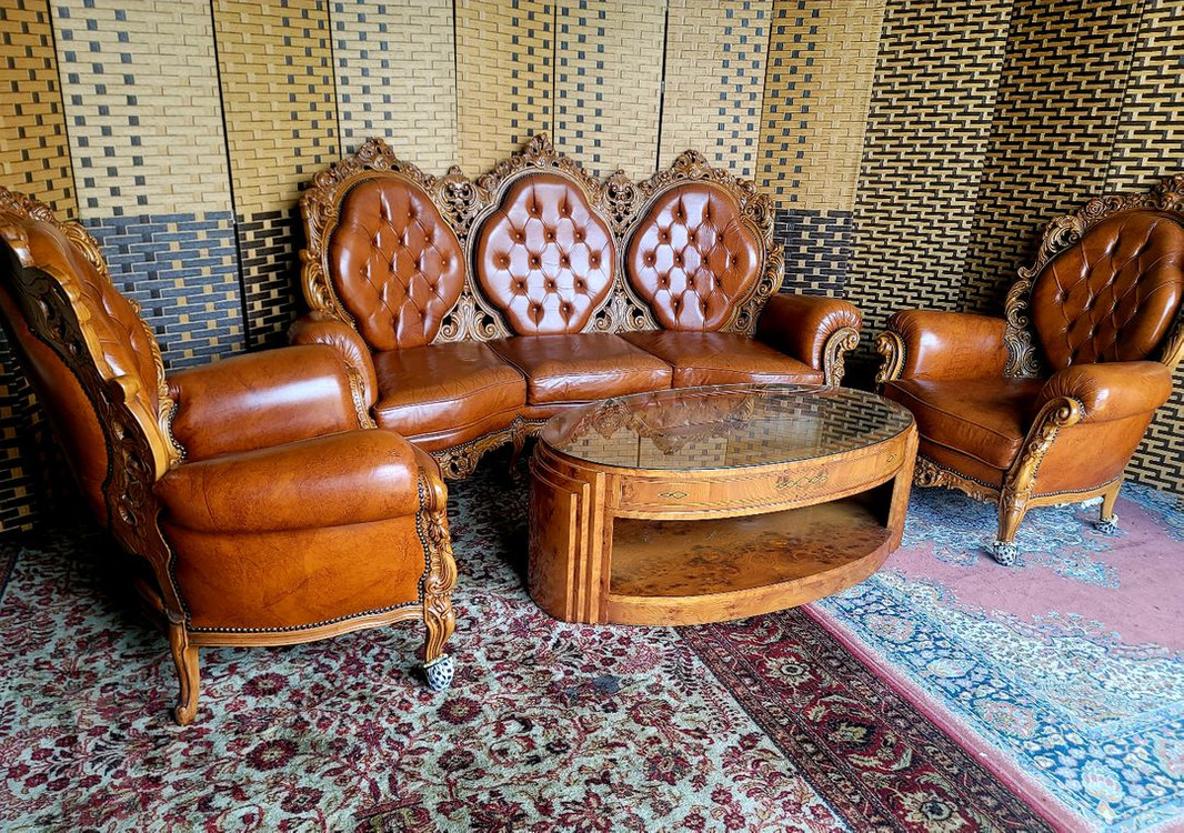 소파맨*엔틱소파*3,1,1,테이블*풀세트*S급 이미지