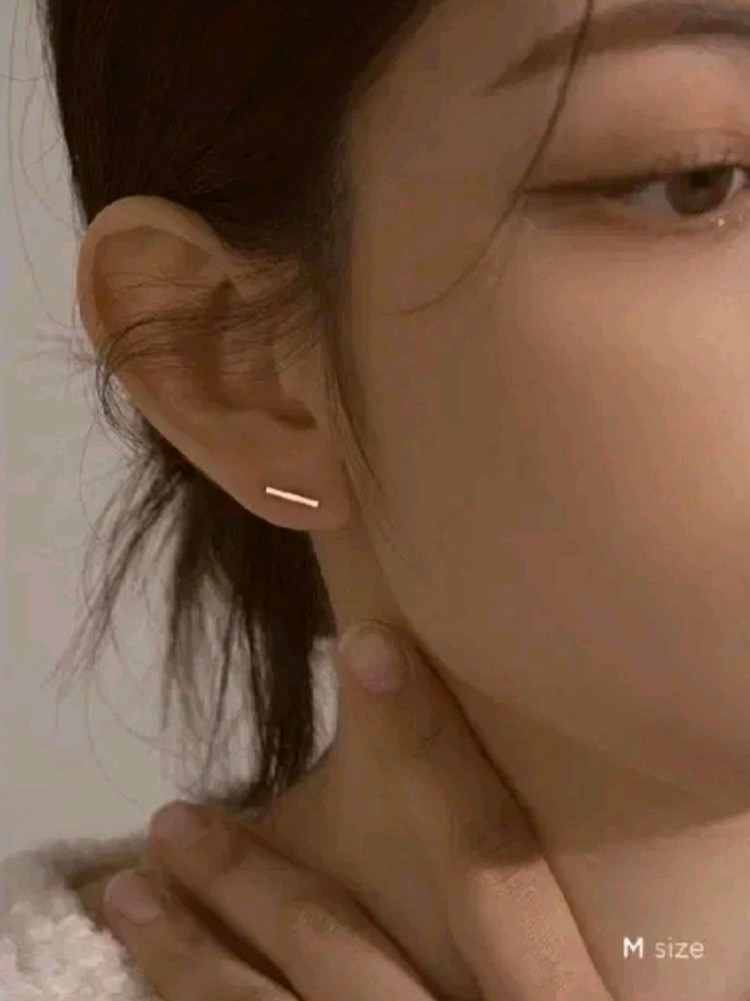 윙블링 14k 아리스타 골드바 귀걸이--0