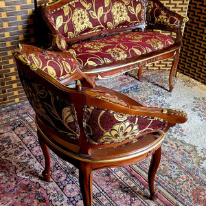 소파맨*수입*엔틱소파 2,1인용세트*S급