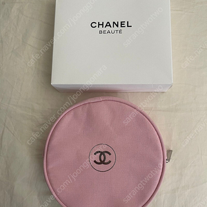 (새제품)샤넬 핑크 원형 탬버린 파우치 이미지