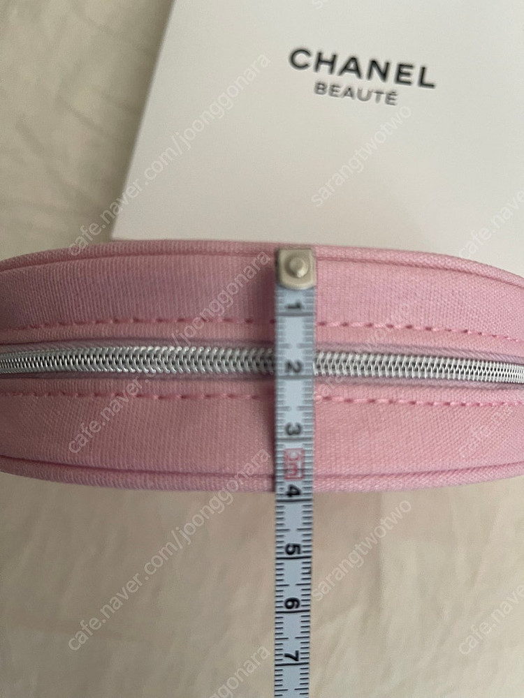 (새제품)샤넬 핑크 원형 탬버린 파우치 이미지