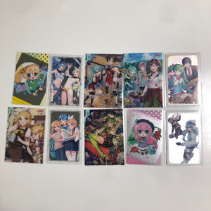 일괄) 보컬로이드 보카로 하츠네 미쿠 클리어 메탈릭 카드 카이토 메이코