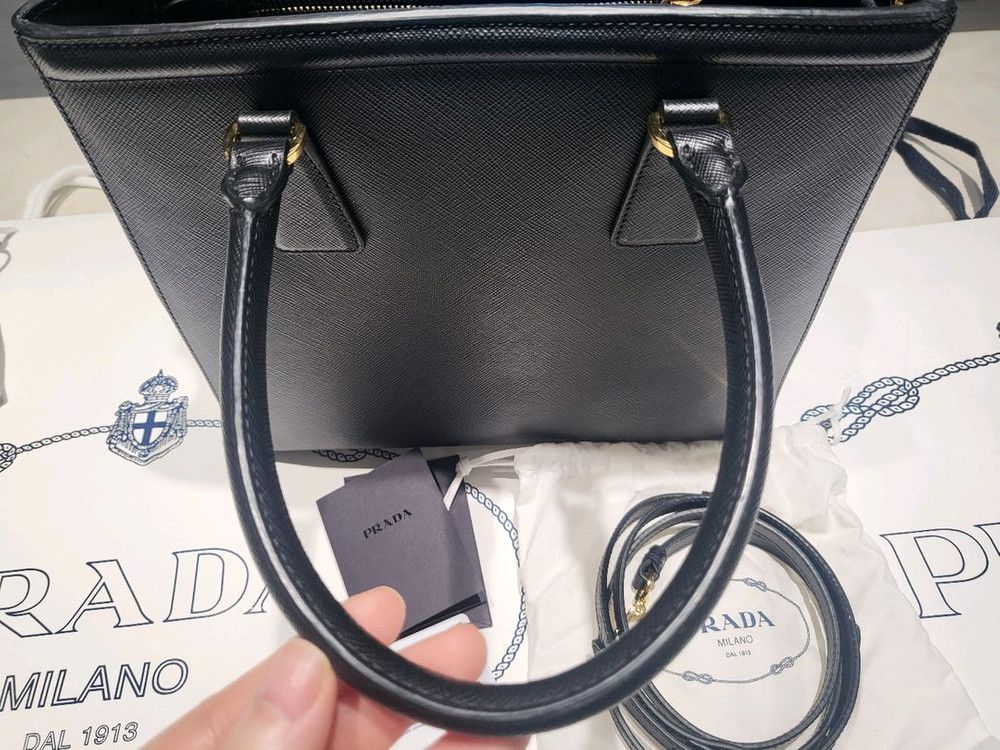 프라다 B2490M 사피아노 럭스백 토트 겸 크로스--4