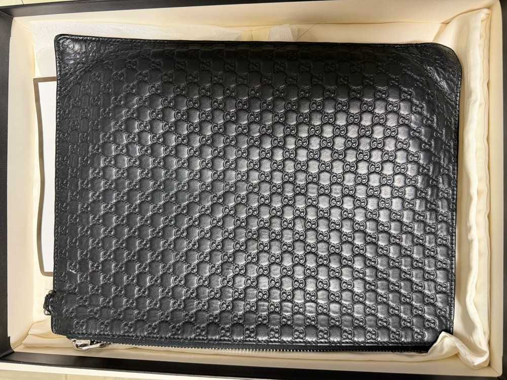 GG 패턴 레더 클러치백 풀박스(정품)--0