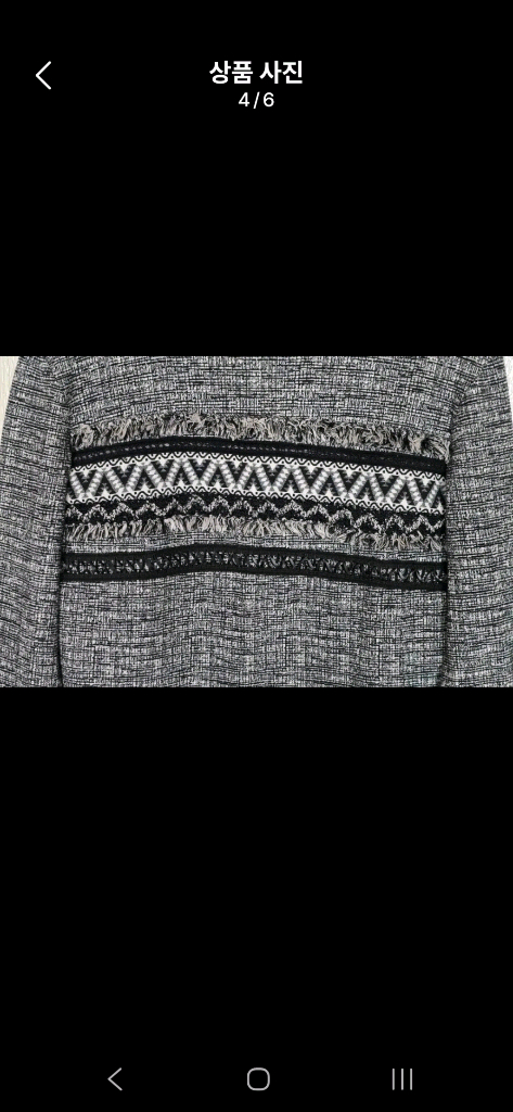 66) 케네스레이디 독특한 문양 태슬 면혼방 니트 티--2