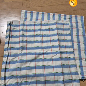 미사용) 쿠션커버. 왕골 컵받침