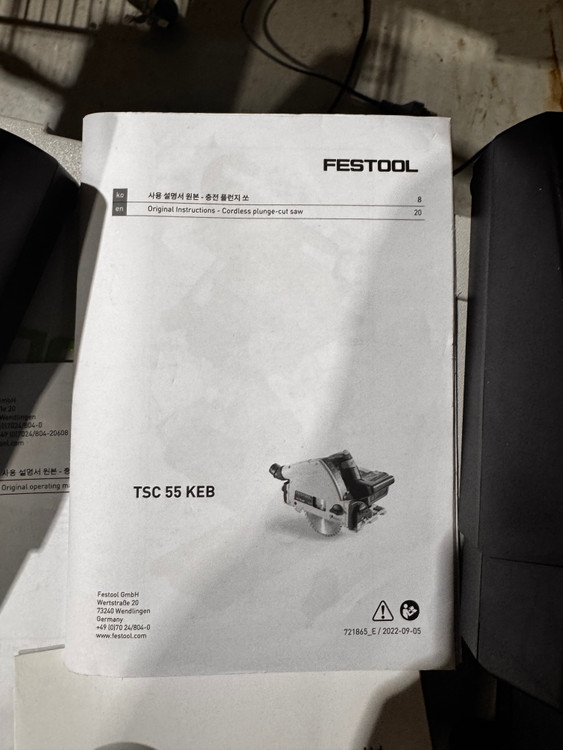 패스툴 플런지쏘 + 가이드레일 세트 576719 충전 플런지쏘 tsc 55 kebi plus--2