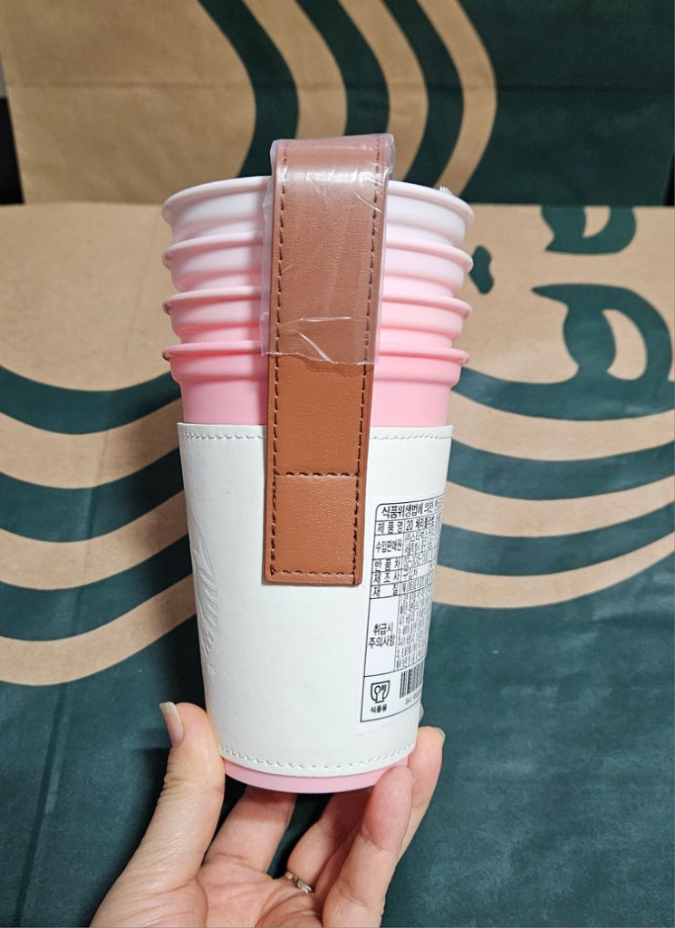 새상품]스타벅스 체리블라썸 스태킹 컵 (4P) 세트 355ml 텀블러--1