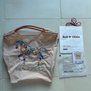 정품 볼앤체인 일본자수 에코백 M