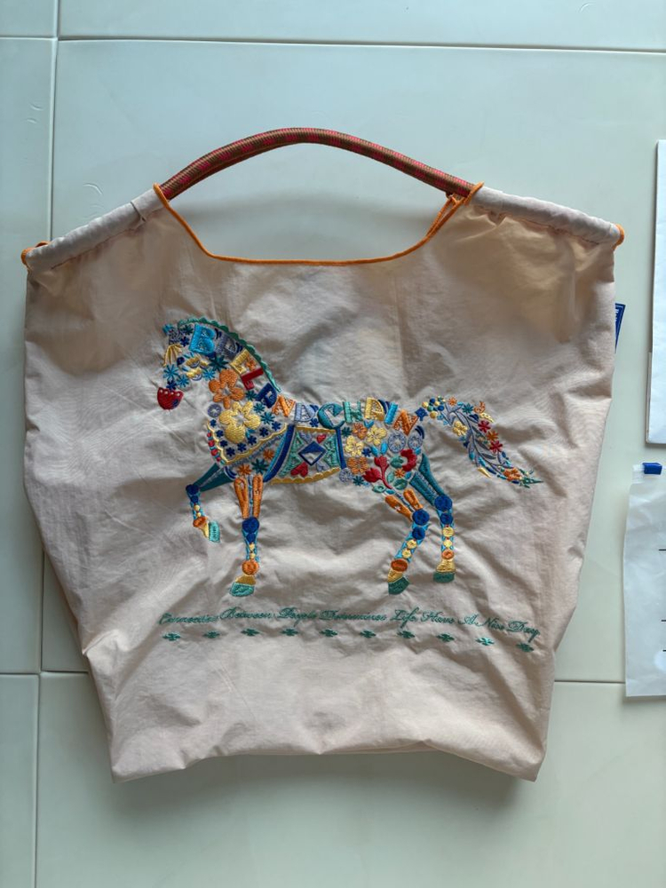 정품 볼앤체인 일본자수 에코백 M--1