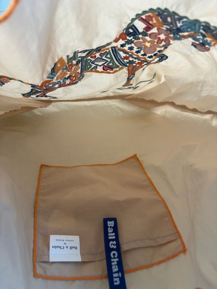 정품 볼앤체인 일본자수 에코백 M--7