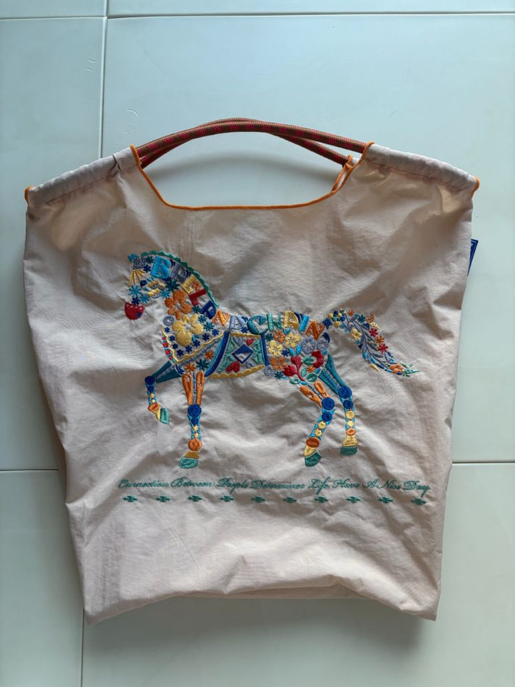 정품 볼앤체인 일본자수 에코백 M--8