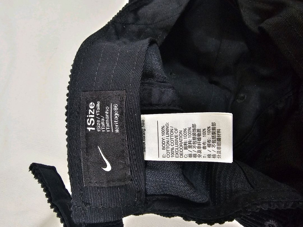 새상품) 나이키 헤리티지 86 코듀로이 베이스볼 볼캡 캡 블랙 모자--6