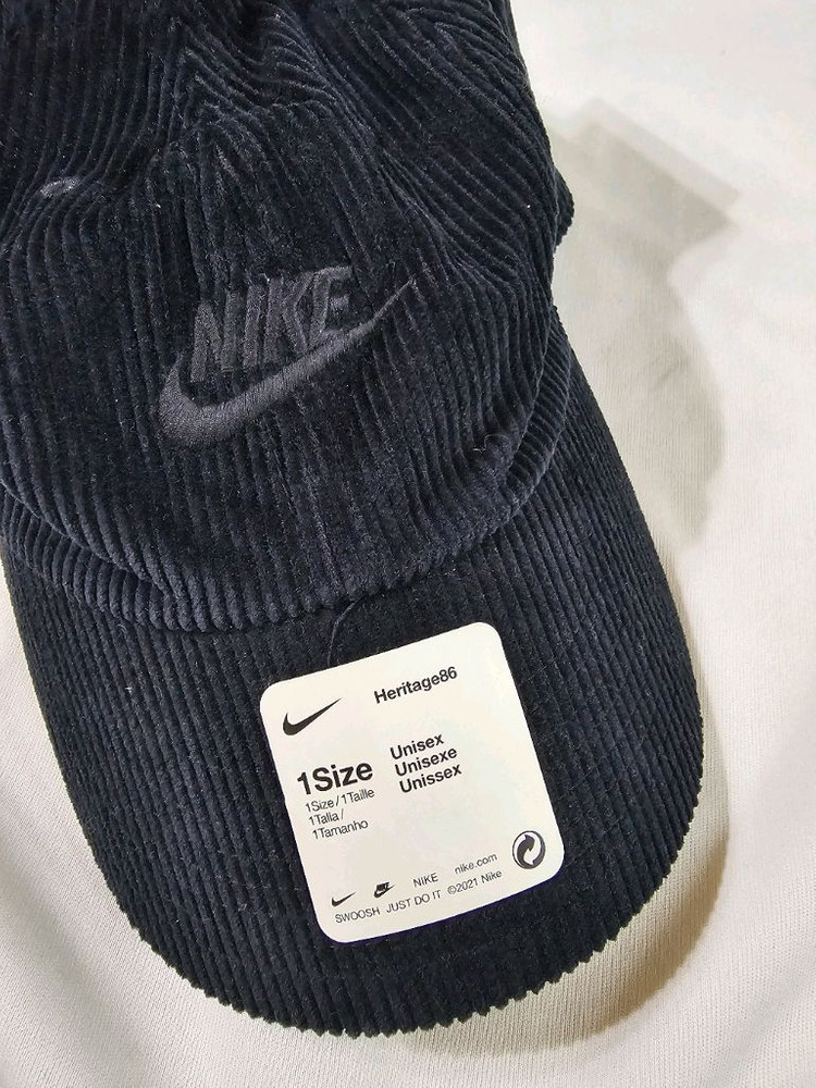새상품) 나이키 헤리티지 86 코듀로이 베이스볼 볼캡 캡 블랙 모자--7