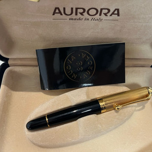 오로라88 롱타인 14k F닙 골드캡 만년필