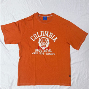 [컬럼비아 유니버시티] 라이온즈 로즈볼 로고 반팔 티셔츠 오렌지 (105XL)