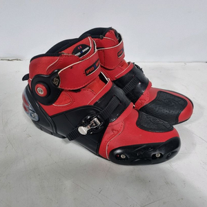 SPEED BIKERS 레드 오토바이 숏부츠