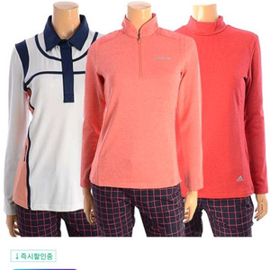 여.95-100) 아디다스 여성 골프티(안감보온) / 여성 골프의류, 라운딩 러닝 트레이닝